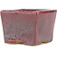 Vierkante bordeaux bonsaipot - 77 x 77 x 57 mm