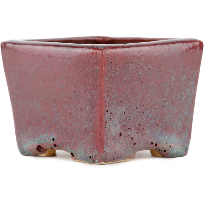 Square bordeaux bonsai pot - 77 x 77 x 57 mm