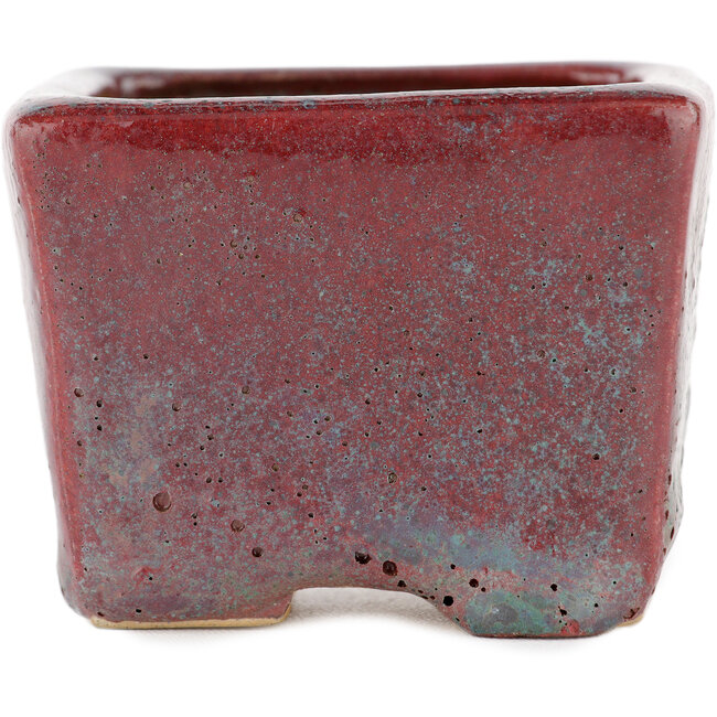 Vaso bonsai quadrato bordeaux - 77 x 77 x 57 mm