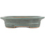 Oval green bonsai pot by Reiho - 173 x 148 x 38 mm