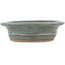 Oval green bonsai pot by Reiho - 173 x 148 x 38 mm