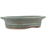 Oval green bonsai pot by Reiho - 173 x 148 x 38 mm