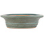 Ovaler grüner Bonsaitopf von Reiho – 173 x 148 x 38 mm