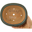 Pot à bonsaï ovale vert par Reiho - 173 x 148 x 38 mm