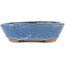 Oval blue bonsai pot - 148 x 134 x 35 mm