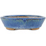 Pot à bonsaï ovale bleu - 148 x 134 x 35 mm