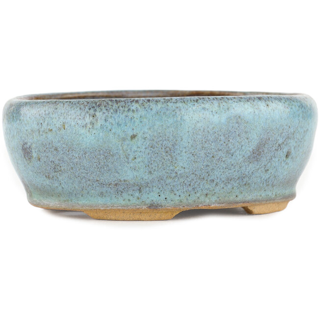 Ovaler blauer Bonsaitopf – 125 x 113 x 42 mm