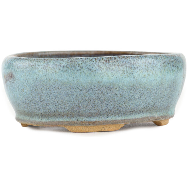 Maceta para bonsái ovalada azul - 125 x 113 x 42 mm