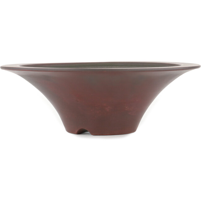 Maceta para bonsái redonda sin esmaltar de Bigei - 182 x 182 x 55 mm