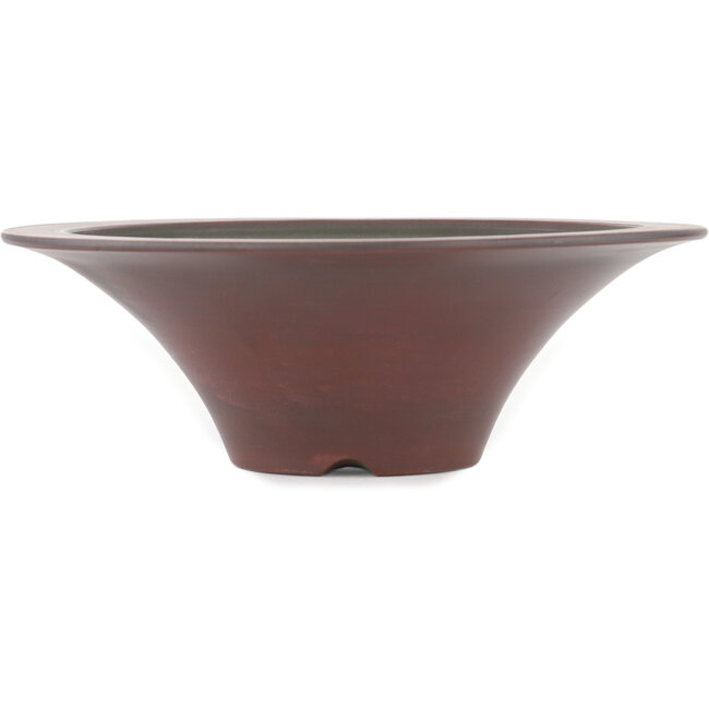 Maceta para bonsái redonda sin esmaltar de Bigei - 182 x 182 x 55 mm