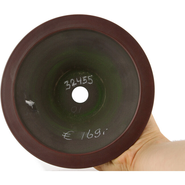 Pot à bonsaï rond non émaillé par Bigei - 182 x 182 x 55 mm