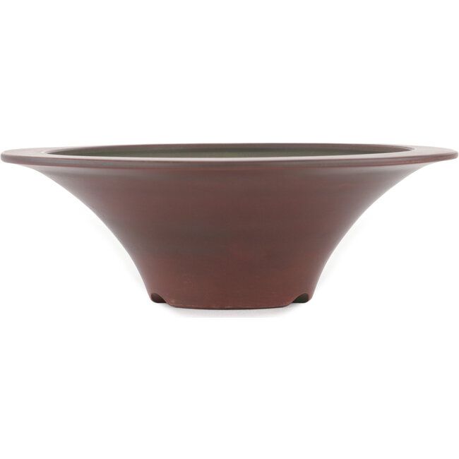 Maceta para bonsái redonda sin esmaltar de Bigei - 180 x 180 x 55 mm