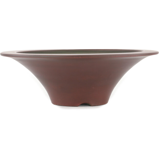 Maceta para bonsái redonda sin esmaltar de Bigei - 180 x 180 x 55 mm