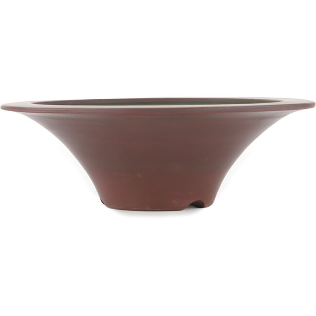 Runder, unglasierter Bonsaitopf von Bigei – 180 x 180 x 55 mm