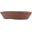 Oval unglazed bonsai pot by Bigei - 317 x 243 x 60 mm