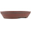 Oval unglazed bonsai pot by Bigei - 317 x 243 x 60 mm