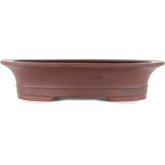 Bigei - Hirata Atsumi 328 mm  unglazed bonsai pot by Bigei, Tokoname, Japan