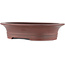 Oval unglazed bonsai pot by Bigei - 328 x 258 x 70 mm