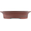 Oval unglazed bonsai pot by Bigei - 328 x 258 x 70 mm