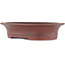 Oval unglazed bonsai pot by Bigei - 328 x 258 x 70 mm