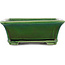 Rectangular green bonsai pot by Terahata Satomi Mazan - 250 x 215 x 77 mm