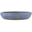 Round blue bonsai pot - 212 x 212 x 40 mm