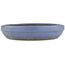 Round blue bonsai pot - 212 x 212 x 40 mm