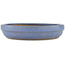 Round blue bonsai pot - 212 x 212 x 40 mm