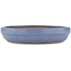 Round blue bonsai pot - 212 x 212 x 40 mm