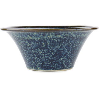 Satomi Mazan, Mazan Terahata 257 mm blaue Bonsaischale von Terahata Satomi Mazan, Tokoname, Japan