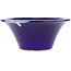 Round blue bonsai pot by Terahata Satomi Mazan - 257 x 257 x 100 mm