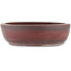 Oval unglazed bonsai pot by Bigei - 308 x 242 x 65 mm