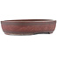 Oval unglazed bonsai pot by Bigei - 308 x 242 x 65 mm