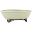 Round green bonsai pot by Heian Kosen - 100 x 100 x 30 mm