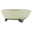 Round green bonsai pot by Heian Kosen - 100 x 100 x 30 mm