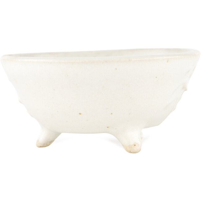 Maceta redonda para bonsái blanca de Heian Kosen - 115 x 115 x 50 mm