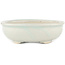 Round white bonsai pot by Heian Kosen - 122 x 122 x 35 mm