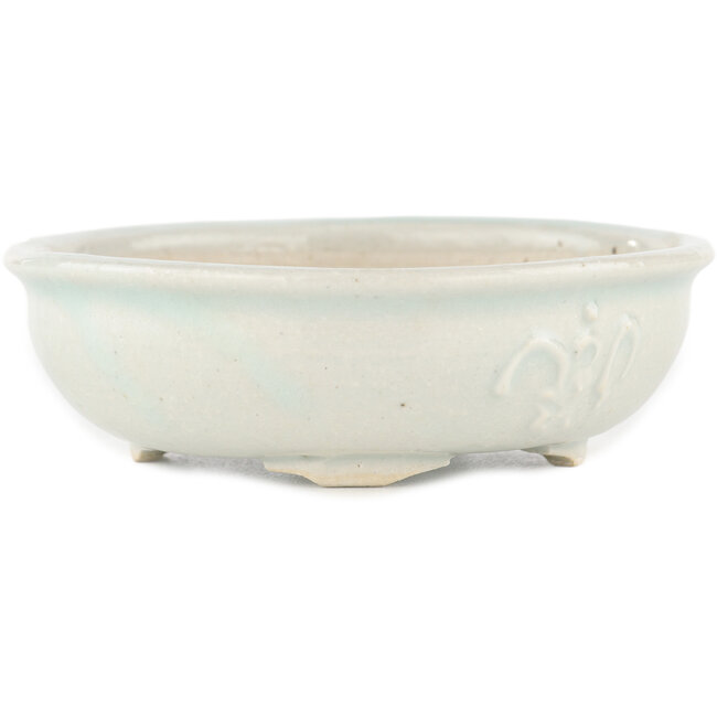 Vaso bonsai rotondo bianco di Heian Kosen - 122 x 122 x 35 mm