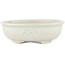 Round white bonsai pot by Heian Kosen - 122 x 122 x 35 mm