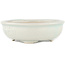 Round white bonsai pot by Heian Kosen - 122 x 122 x 35 mm