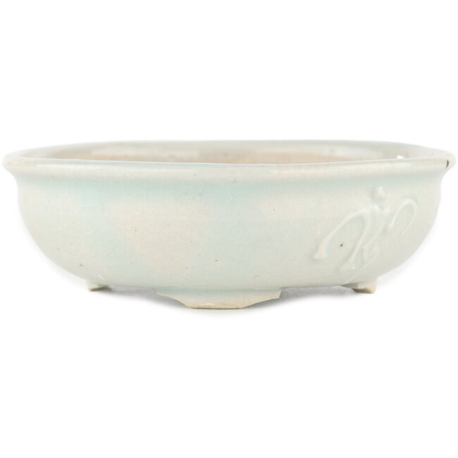 Vaso bonsai rotondo bianco di Heian Kosen - 122 x 122 x 35 mm