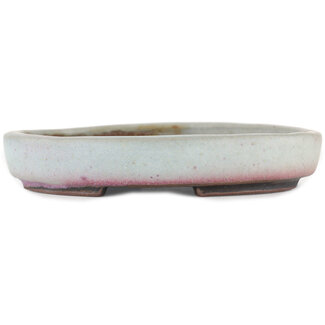 Heian Chikuzan 175 mm  blue bonsai pot by Heian Kosen, Kyoto, Japan
