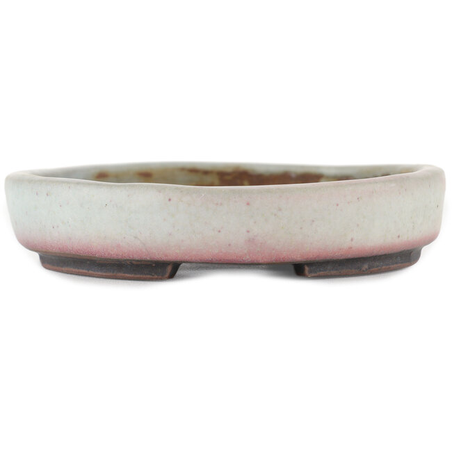 Ovale blauwe bonsaipot van Heian Kosen - 175 x 153 x 30 mm