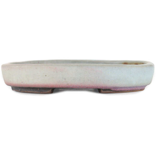 Maceta ovalada para bonsái azul de Heian Kosen - 175 x 153 x 30 mm