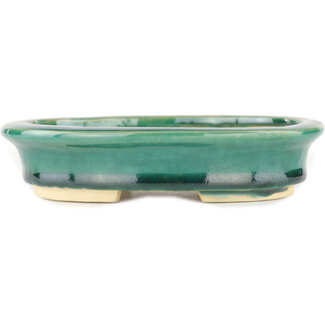 Heian Kosen 156 mm grüner Bonsaitopf von Heian Kosen, Kyoto, Japan