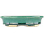 Oval green bonsai pot by Heian Kosen - 156 x 134 x 30 mm