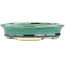 Oval green bonsai pot by Heian Kosen - 156 x 134 x 30 mm