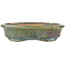 Oval multicolor bonsai pot by Heian Kosen - 150 x 131 x 32 mm