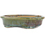 Oval multicolor bonsai pot by Heian Kosen - 150 x 131 x 32 mm