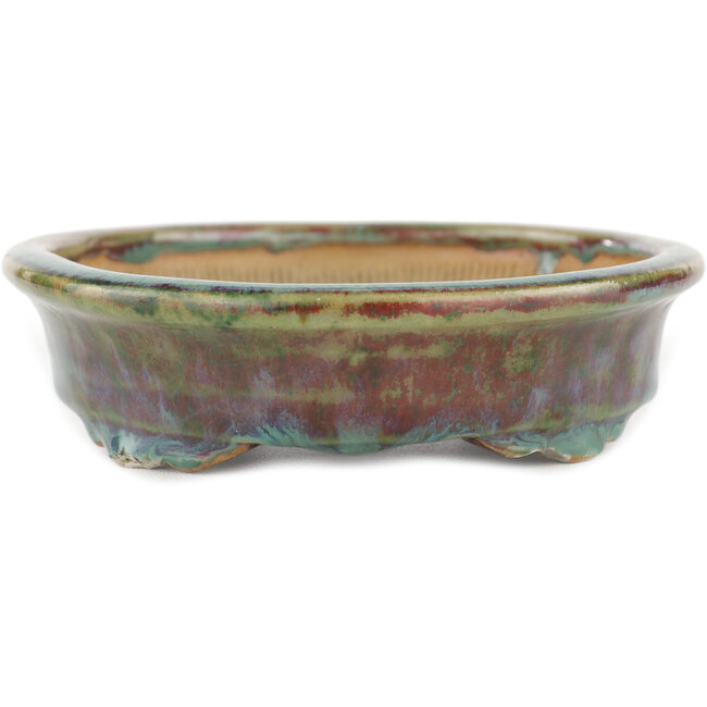 Maceta ovalada para bonsái multicolor de Heian Kosen - 150 x 131 x 32 mm